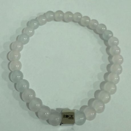 Pulsera Jade Blanco y acero Rock Design